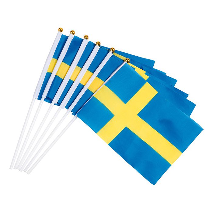 5 pack med svenska flaggan. -lagom storlek att hålla i handen.