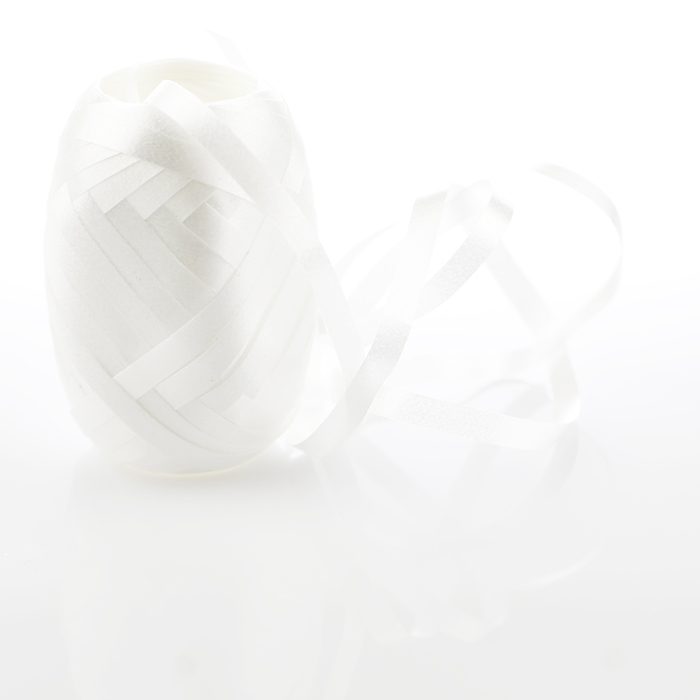 Presentsnöre på rulle vit