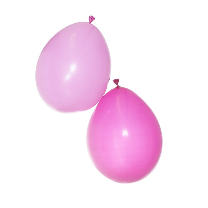 Ballonger i två olika rosa nyanser