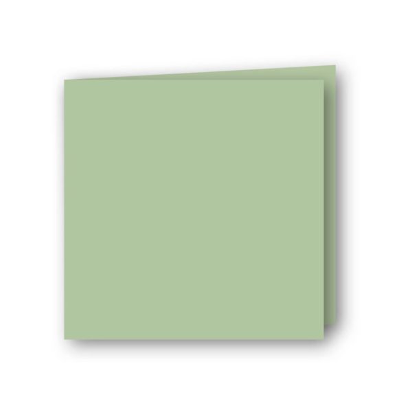 Dubbelt kvadratiskt kort av antikrandat (strukturerat), syrafritt och arkivbeständigt papper. Ytvikt: 220g, Mått: 160x160 mm, 5-pack. Ljusgrön