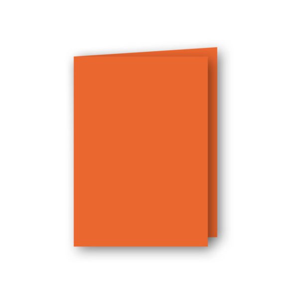 Dubbelt stående, A6 kort av antikrandat (strukturerat), syrafritt och arkivbeständigt papper. Ytvikt: 220g, Mått: 105x148 mm, 5-pack, Orange