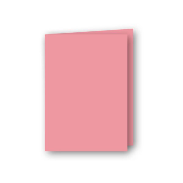 Dubbelt stående, A6 kort av antikrandat (strukturerat), syrafritt och arkivbeständigt papper. Ytvikt: 220g, Mått: 105x148 mm, 5-pack, Rosa