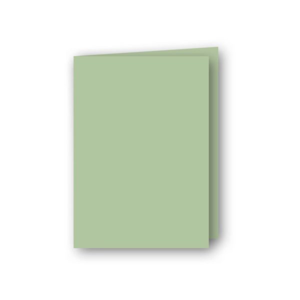Dubbelt stående, A6 kort av antikrandat (strukturerat), syrafritt och arkivbeständigt papper. Ytvikt: 220g, Mått: 105x148 mm, 5-pack, Ljusgrön