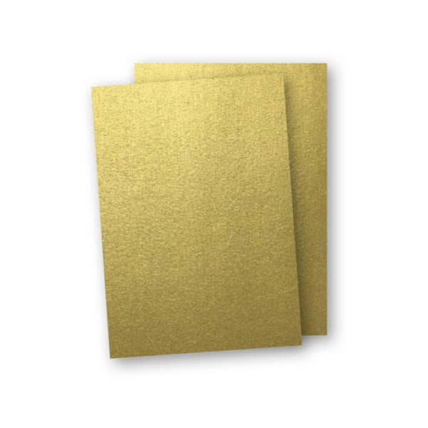 Ett vackert strukturerat (antikrandat), syrafritt och arkivbeständigt papper. Guld