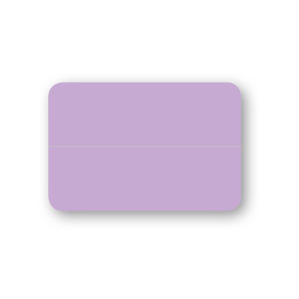 Dubbelt placeringskort av antikrandat (strukturerat), syrafritt och arkivbeständigt papper. Ytvikt: 220g, Mått: 107x70 mm, 10-pack. Ljuslila