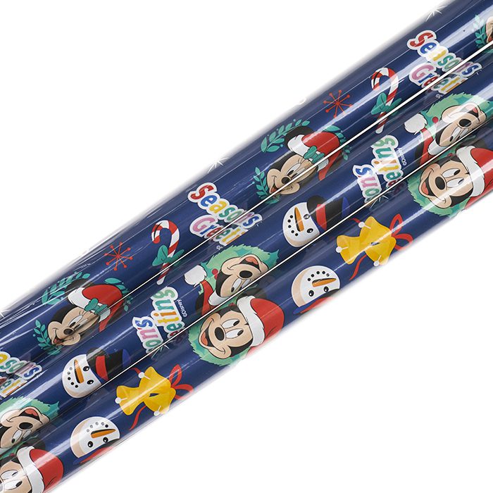 Julpapper Disney Presentpapper Blå Musse Season Greeting
