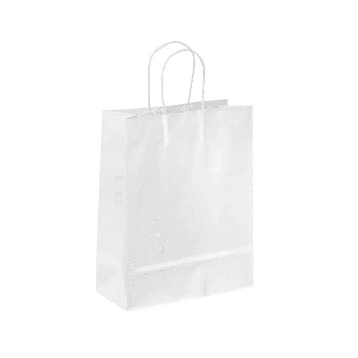 Papperspåse Vit (Papperspåse storlek: 46x14x50 cm)