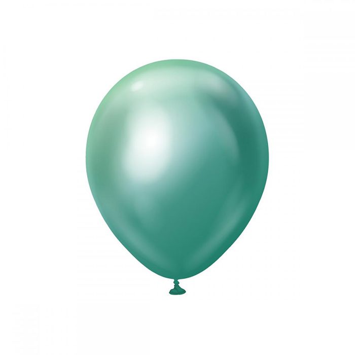En lyxig skimrande ballong med chrome effekt 30 cm Grön