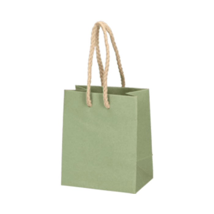 Papperspåse DeLux Olivgrön (Papperspåse storlek: 10 x 6,5 x 12 cm)