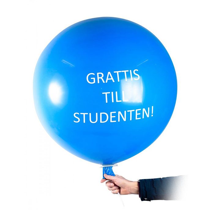 Gigantisk studentballong 90 cm blå
