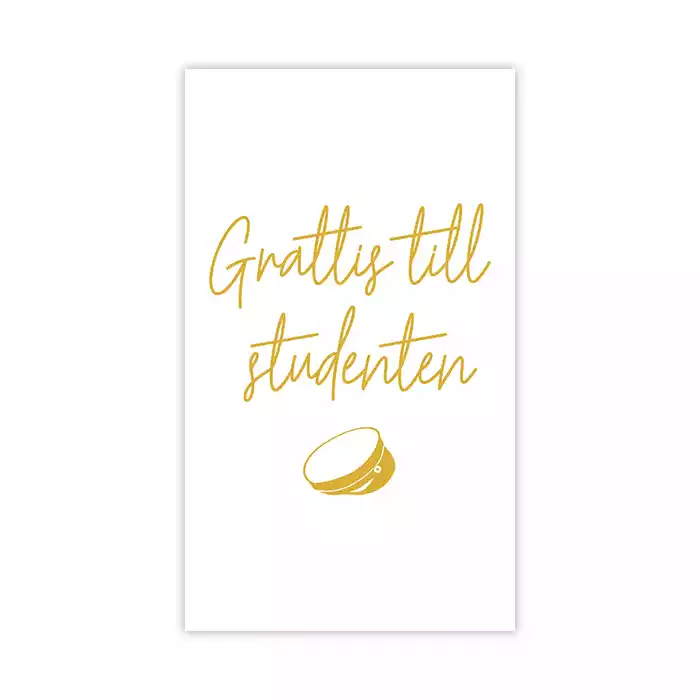 Studentkort Vitt och guld