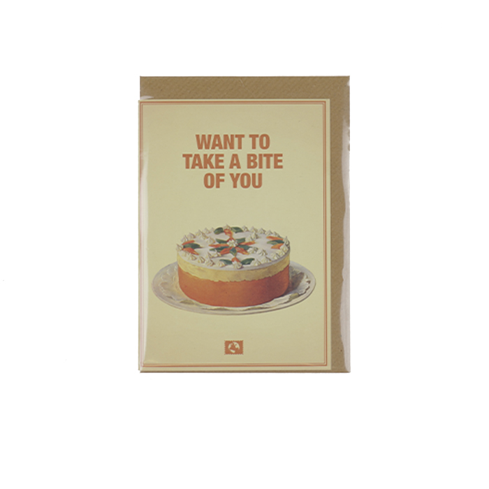 Dubbelt kort "Want to take a bite of you"