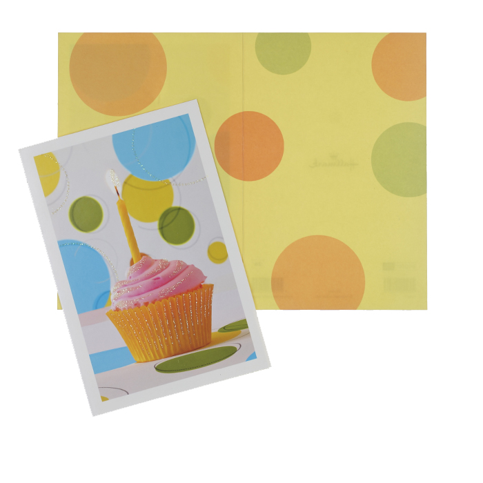 Dubbelt kort Rosa bakelse med tänt ljus