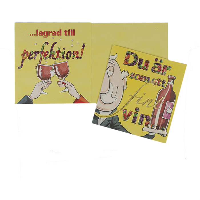 Dubbelt kort Du är som ett fint vin