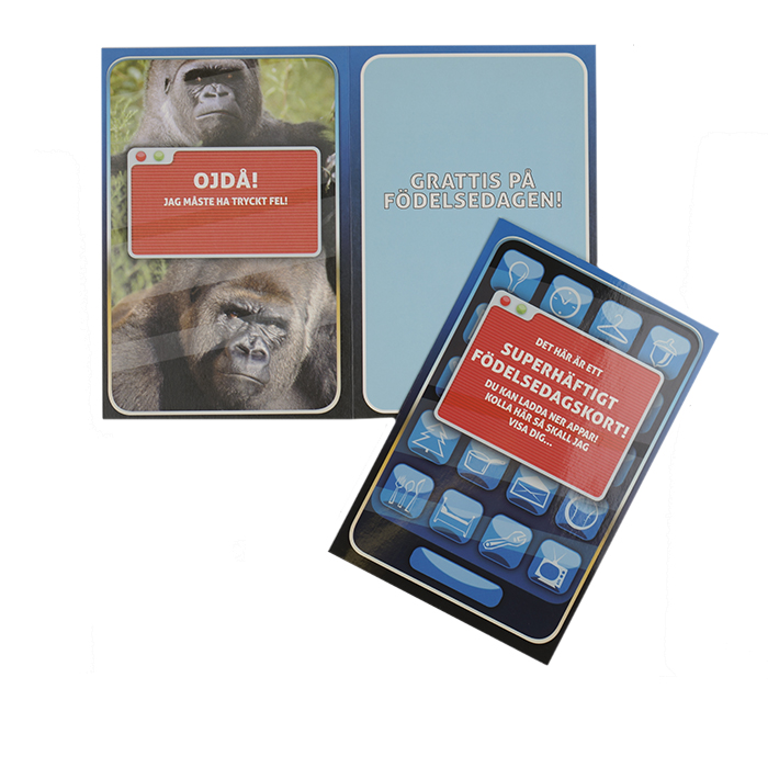 Dubbelt kort Födelsedagskort