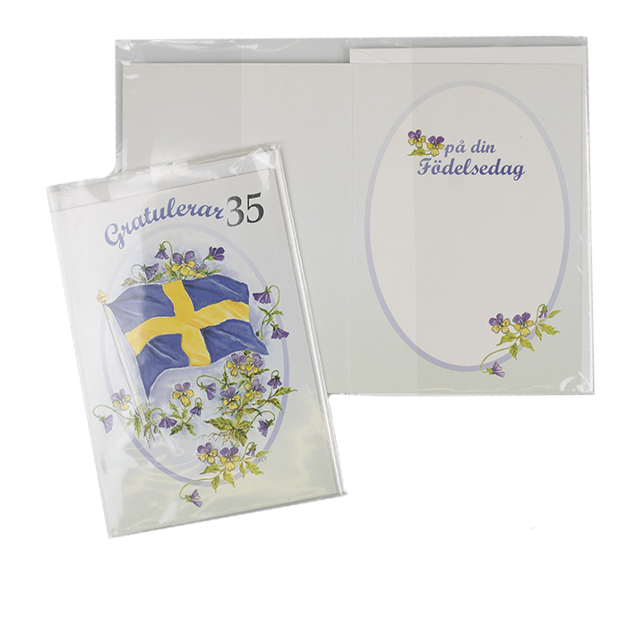 Dubbelt kort med kuvert gratulationskort 35 år