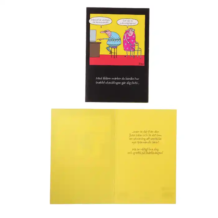 Dubbelt kort Födelsedag äldre