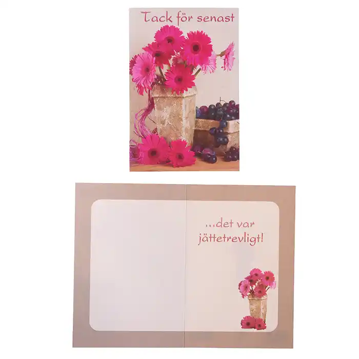 Dubbelt kort Tack för senast