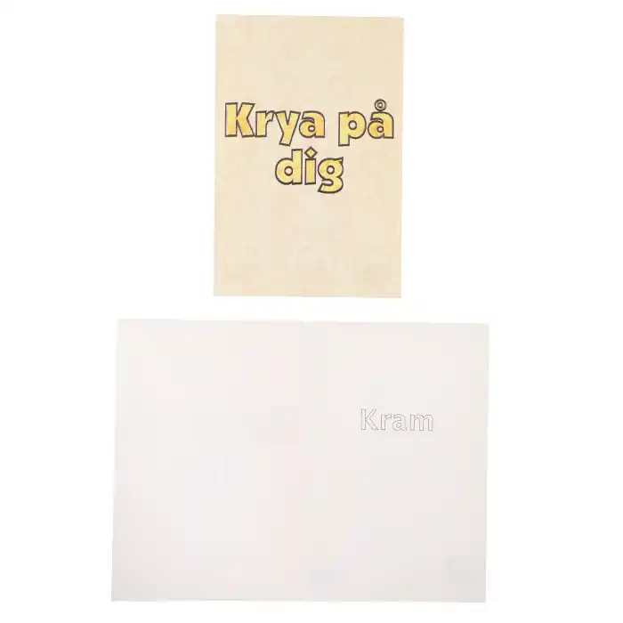 Dubbelt kort Krya på dig ! Kram