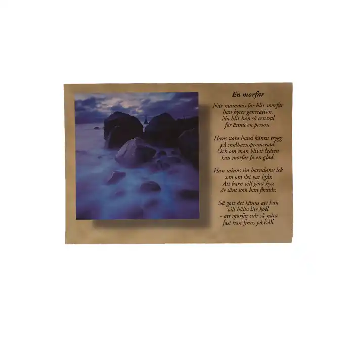 Vykort En morfar med dikt och oväder.