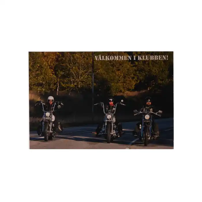 Vykort Motorcykelåkare