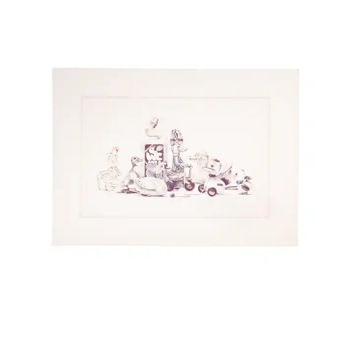 Vykort Leksaker av Lasse Åberg