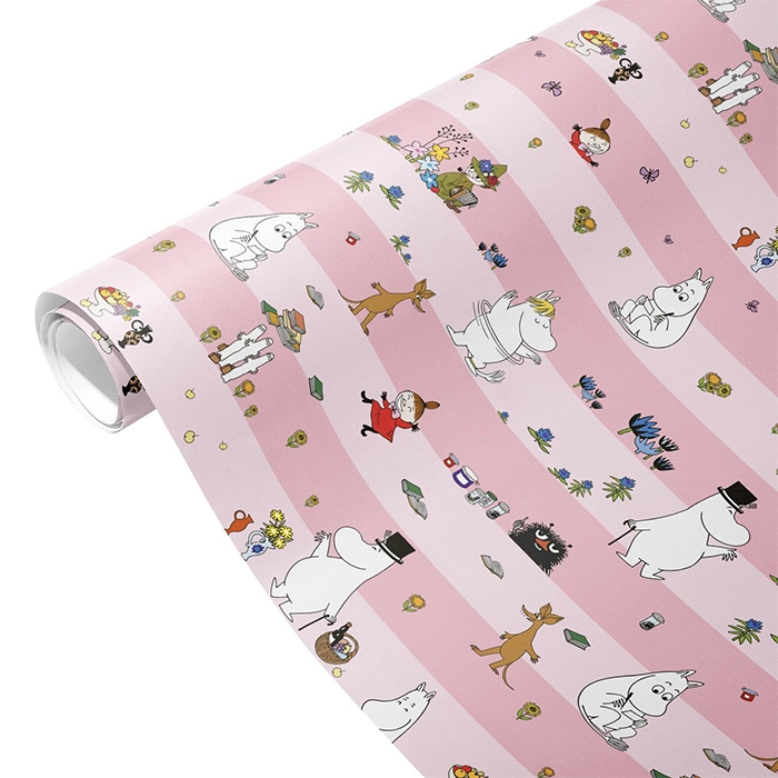 Presentpapper Mumin i rosa